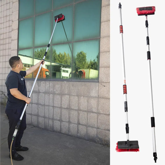 Solar Panel Cleaning Brush With Wiper